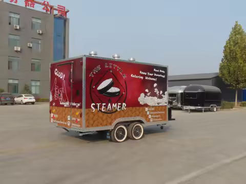 CAMP Catering Trailer Fully Equipped Food Trailer Usa Mobile Food Trucks Pizza Hot Dog Food Cart Kebab Caravan Kitchen