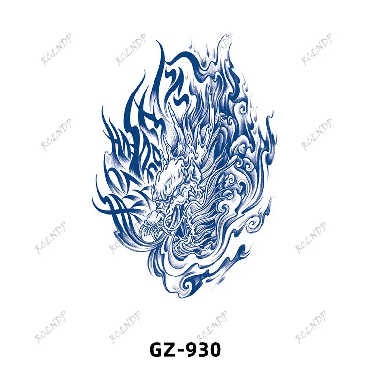 Waterproof Temporary Juice Tattoo Sticker Scorpion Tiger Phoenix Dragon Flower Arm Body Art Flash Tatoo Fake Tatto for Men Women image 6