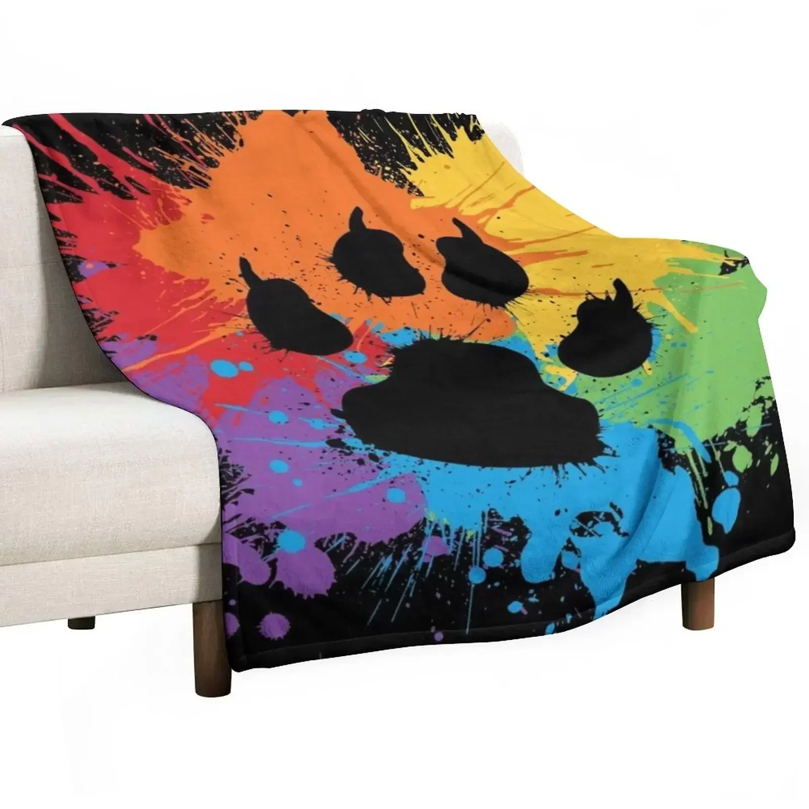 

Paw Pride: Dark 2019 Throw Blanket Flannel Fabric Giant Sofa Hairys heavy to sleep Blankets