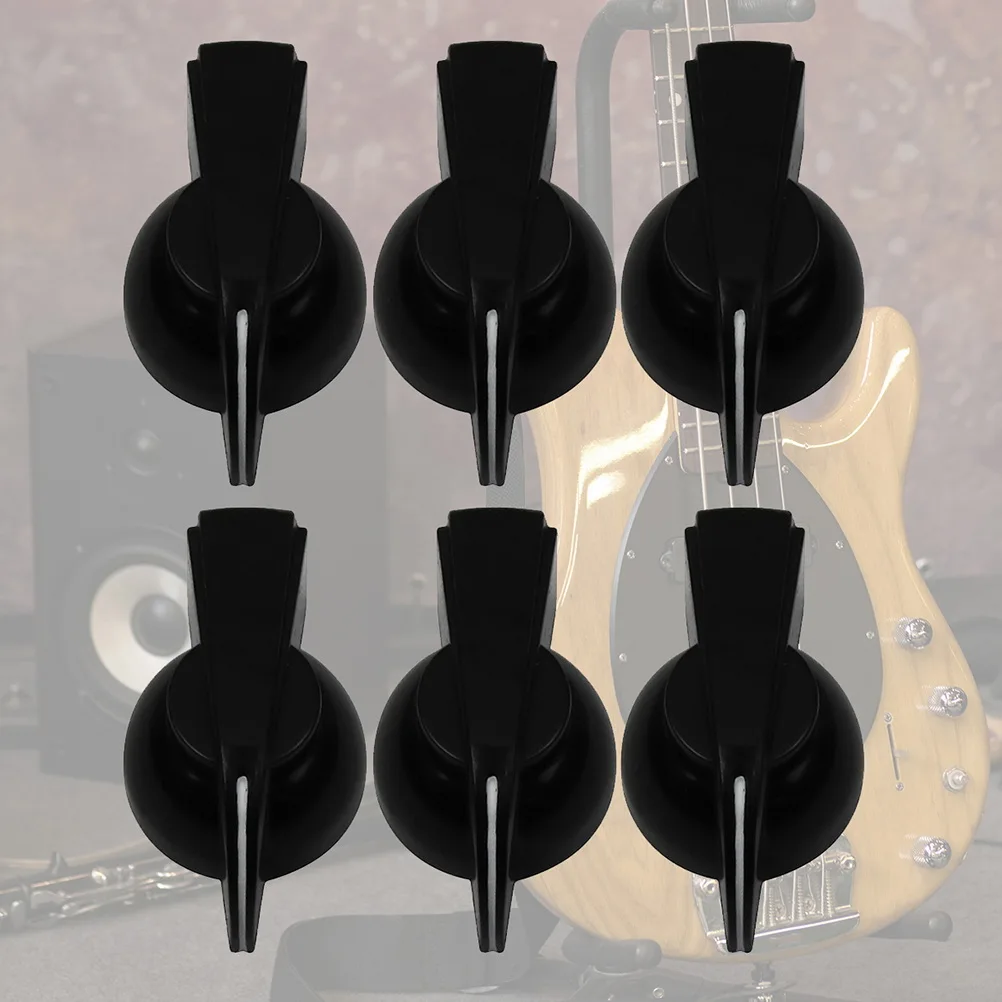 

6 Pcs Potentiometer Knob Replacement Rotary Plastic Guitar Supplies Cap Speakers