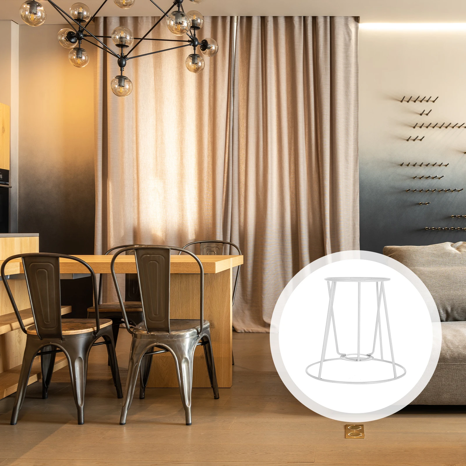 

4 pcs Conical Lampshade Frame E14 White DIY Lighting Accessories for Table Lamps Desk Lamps Chandeliers Iron Durability