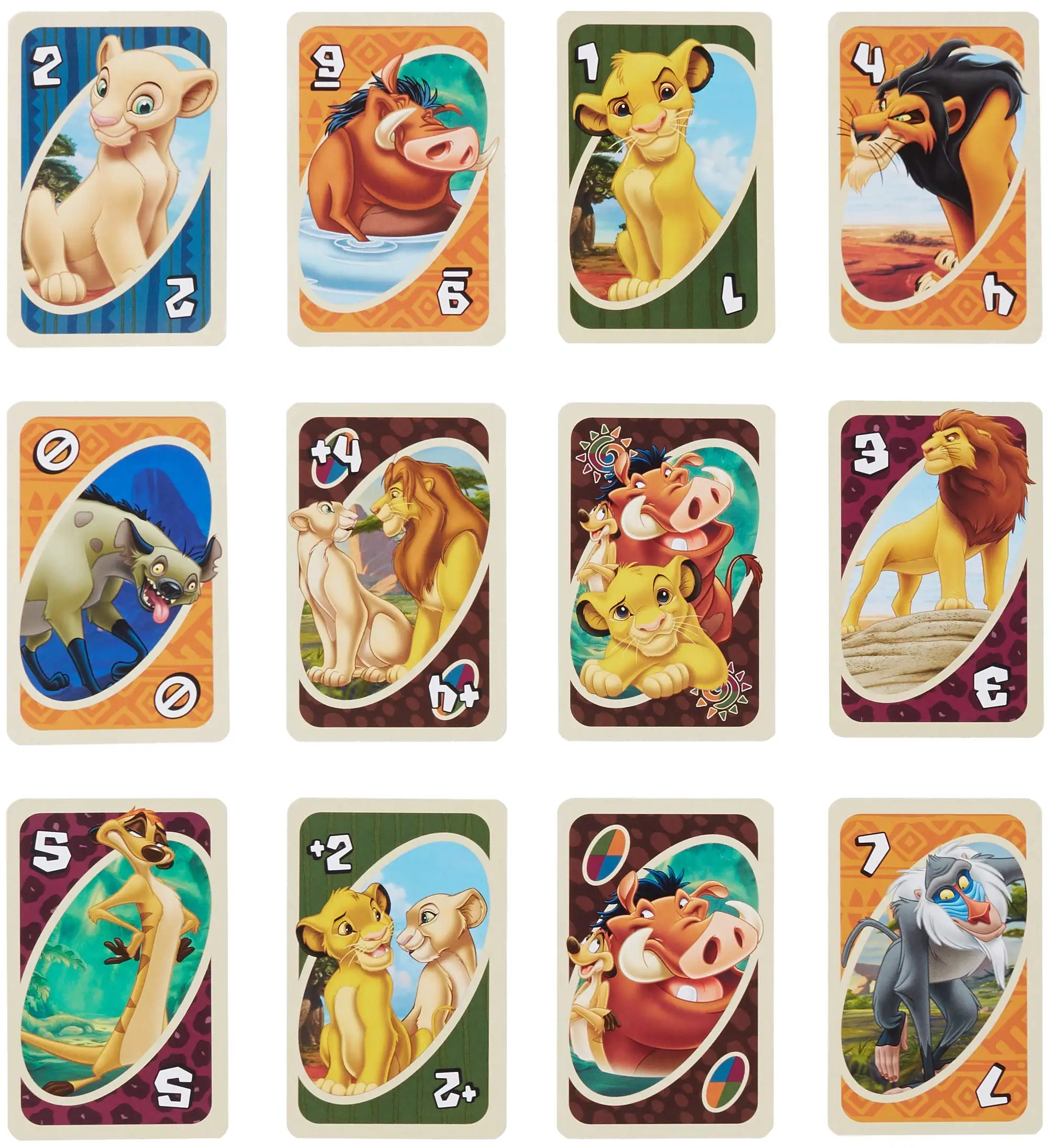 UNO! Disney The Lion King gioco da tavolo Anime Cartoon Mickey Mouse Figure Pattern Family Funny Entertainment Uno giochi di carte regali