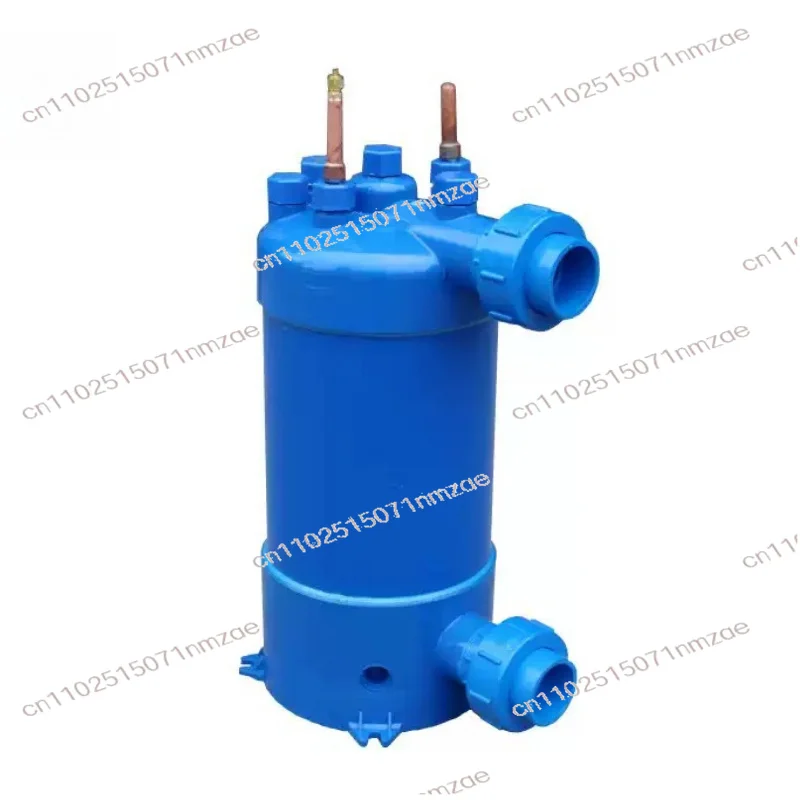 Aquarium Chiller Evaporator Refrigeration 1.5 Screw Titanium Tube Pvc Shell Heat Exchanger for Swimming Pool Heat Pump