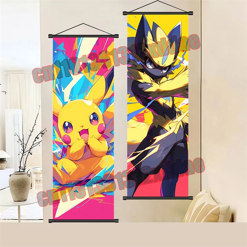 Pokemon Mewtwo Zeraora PikachuGardevoir Charizard Gengar Lucario Poster creativo Bobina Disegno Studio Sfondo Muro Miglior regalo