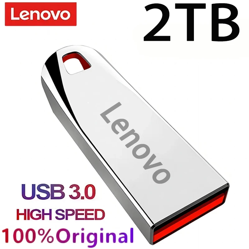 Lenovo 2TB Usb 3.0 Flash Drives Szybki metalowy pendrive 1TB 512GB 128GB Przenośny dysk USB Wodoodporny dysk flash Memoria Usb