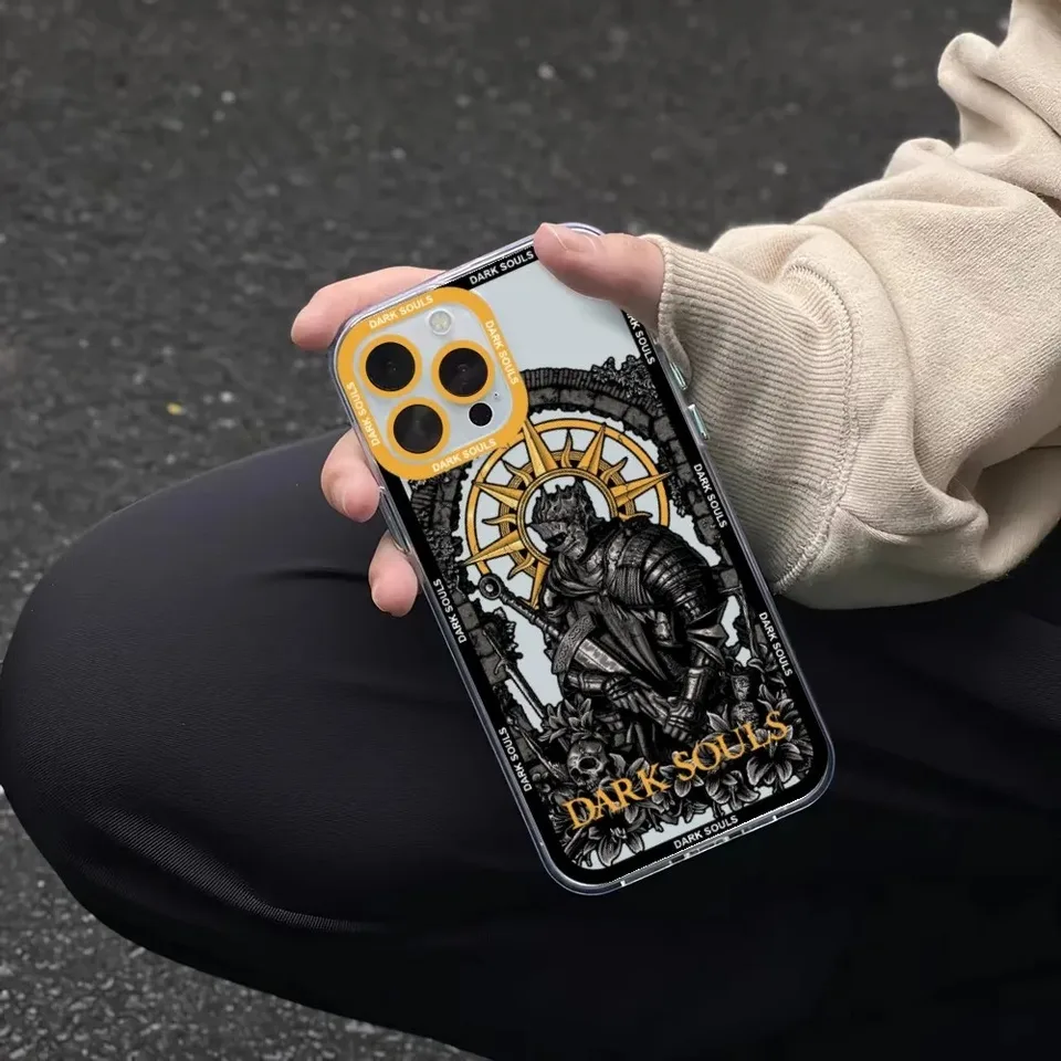 ダークソウルゲーム電話ケース iphone 16 15 14 13 12 11 プロマックス
