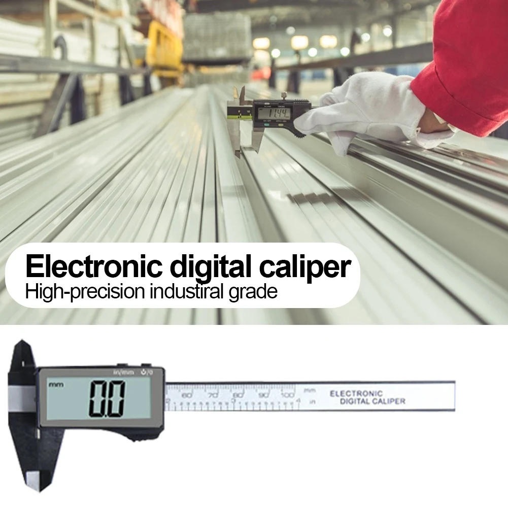 Alat Ukur Mikrometer 150Mm 100Mm Penggaris Pengukur Vernier dengan Alat Ukur Layar LCD untuk Rumah/Pengukuran