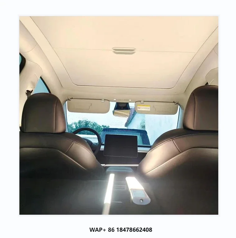 Lursk Car Sunshade Sunroof Upgrade Ice Cloth Buckle Sun Shades Glass Roof Front Rear Skylight Sun Visor for  Model 3/y