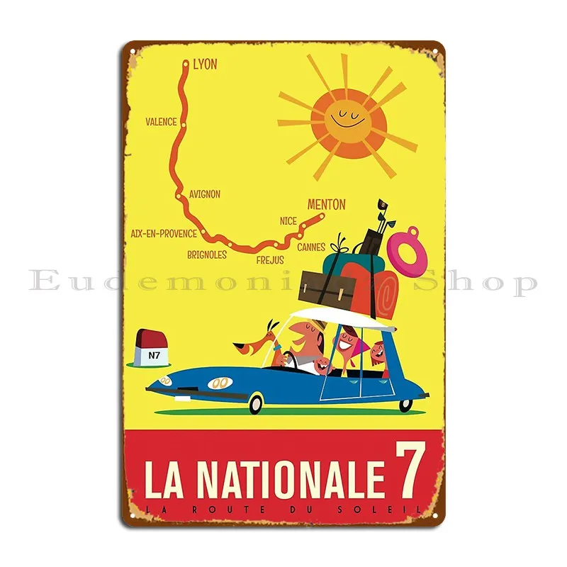 Route Du Soleil Metal Signs Party Plaques Cave Designs Bar Tin Sign Poster