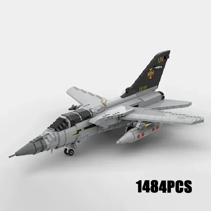 

Moc Building Bricks Military Model 1: 35 Tornado ADV F.3 Fighter Technology Modular Blocks Gift Christmas Toys DIY Sets Assembly