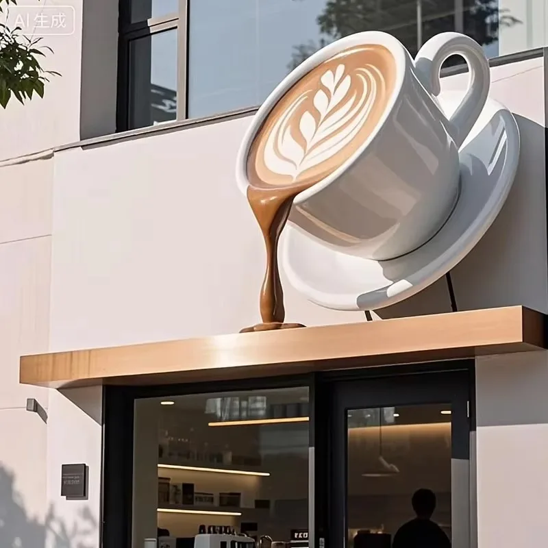 Creative Art Pearl Resin Crafts Customizable Cup Sculpture for Decorative Model Milk Tea Bubble Topping Coffee Art Collectible