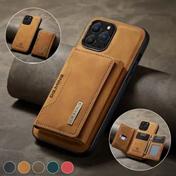 Custodia In pelle magnetica staccabile 2 In 1 per IPhone 16 Pro Max 15 13 12 11 Xs XR 14 Plus Se 2022 custodia per portafoglio tasca porta carte