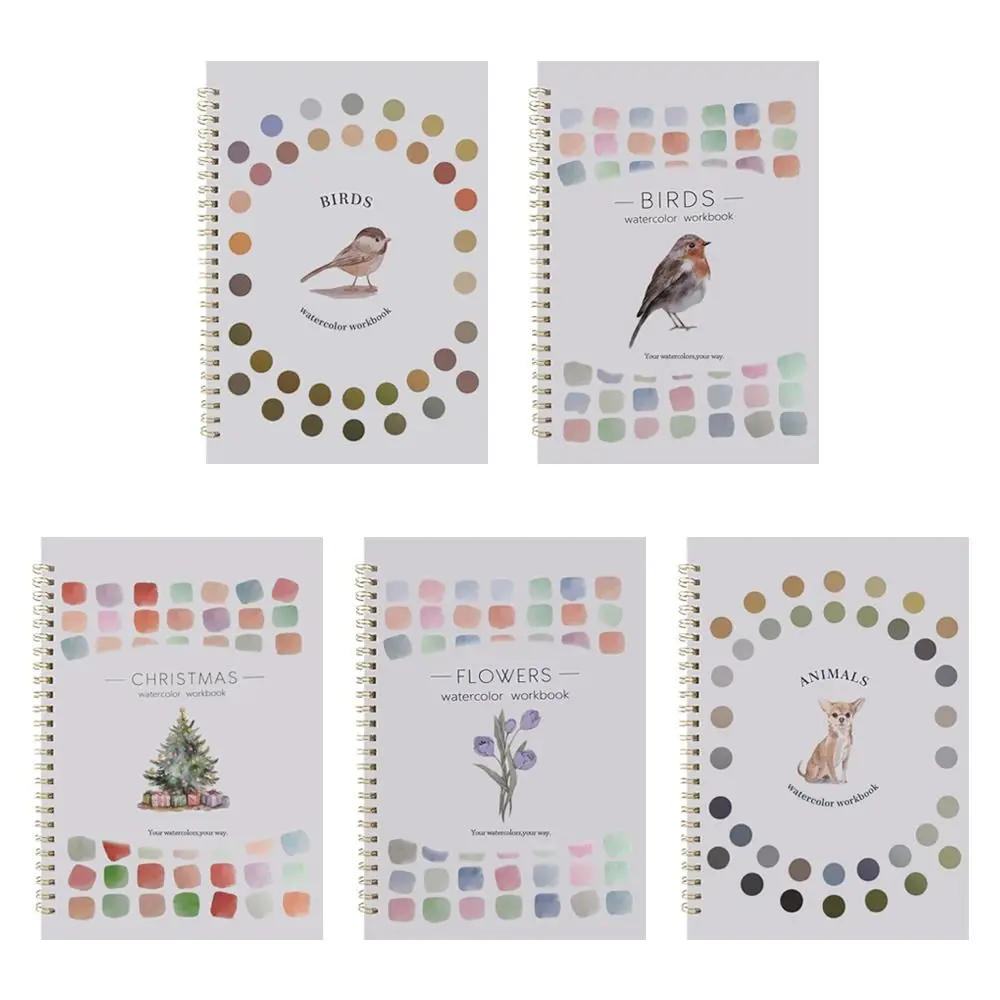 Beginner-Friendly Watercolor Workbook with Paint Brush With Color Palette Watercolor Paint Book Art Crafts Painting Supplies