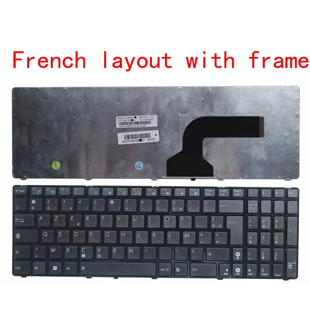 

AZERTY FR French Keyboard For Asus X61G X64D X64DA X64J X64JA X64JQ X64JV X64V X64VF X72D X72DR X72DY X72F X72J X72JB NOTEBOOK