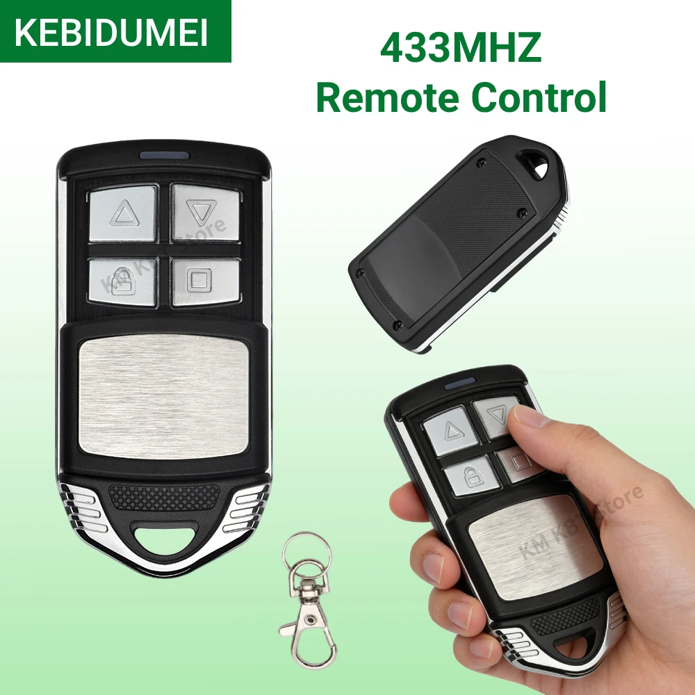 KEBIDUMEI 433MHZ Remote Control Universal 4-Button Remote Controller Universal Garage Door Opener Clone Code Duplicator Key