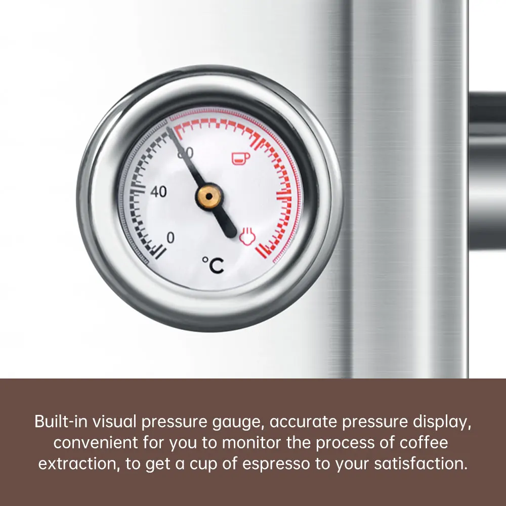 Hozyushka coffee machine 20bar espresso stainless steel semi-automatic espresso cappuccino