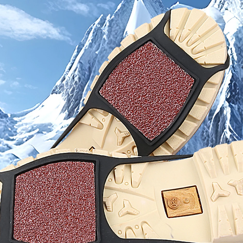 

Black Anti Shoe Covers Durable Snow Ice Walking Jogging Hiking Shoes Ice Climbing Shoes Cover Gear