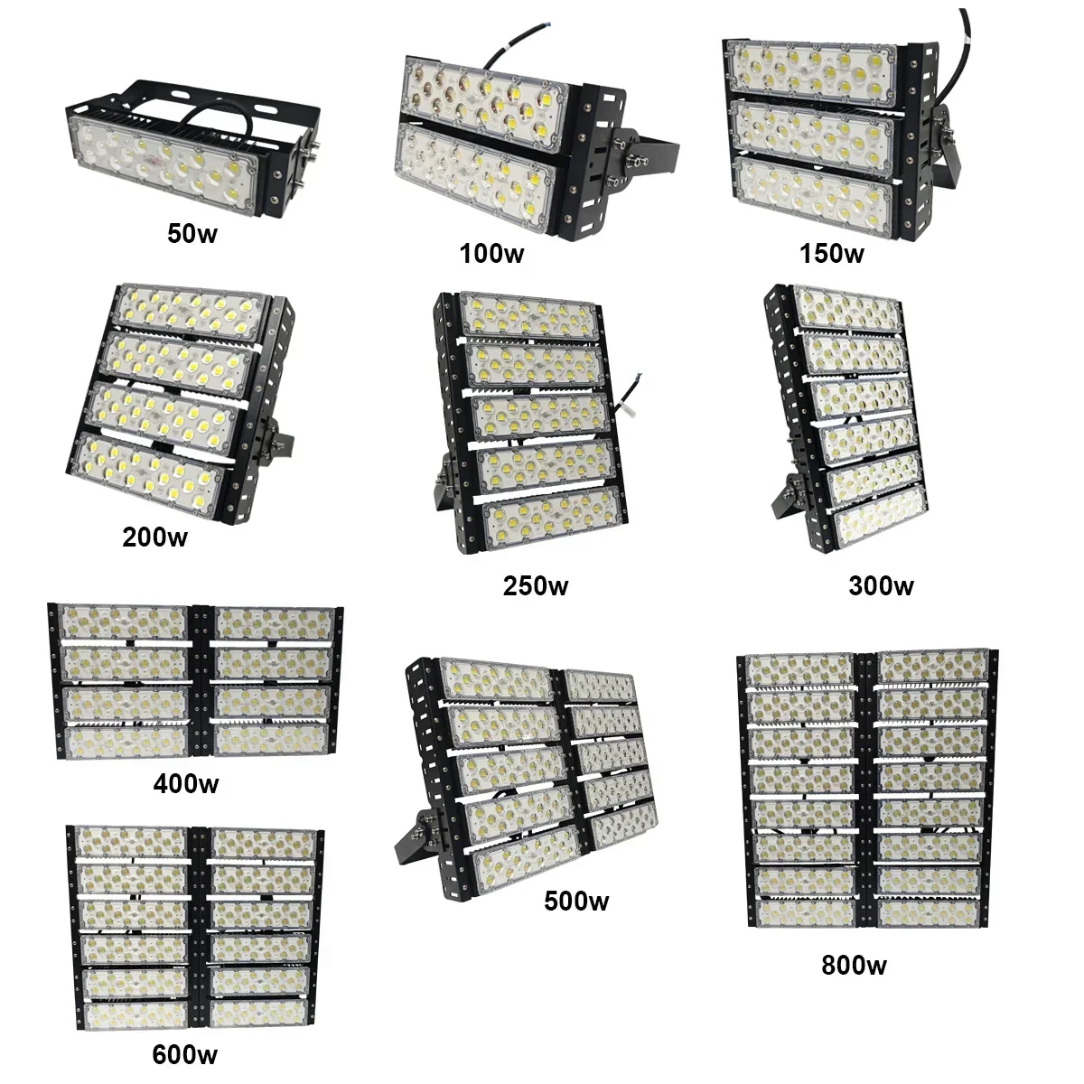 Ip65 outdoor projector lighting aluminum 50w 100w 150w 200w 250w 300w 400w 500w 600w 800 watt spotlight wall led flood lights HO
