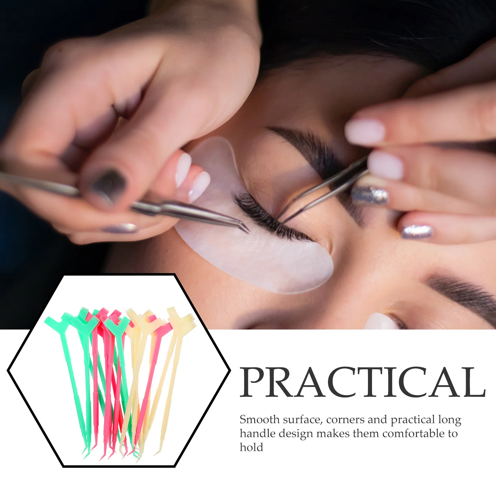 

18Pcs Eyelash Beauty Tools Lash Grafting Sticks Eyelash Lift Brushes Lash Extension Supplies Makeup Tape for Eyeshadow