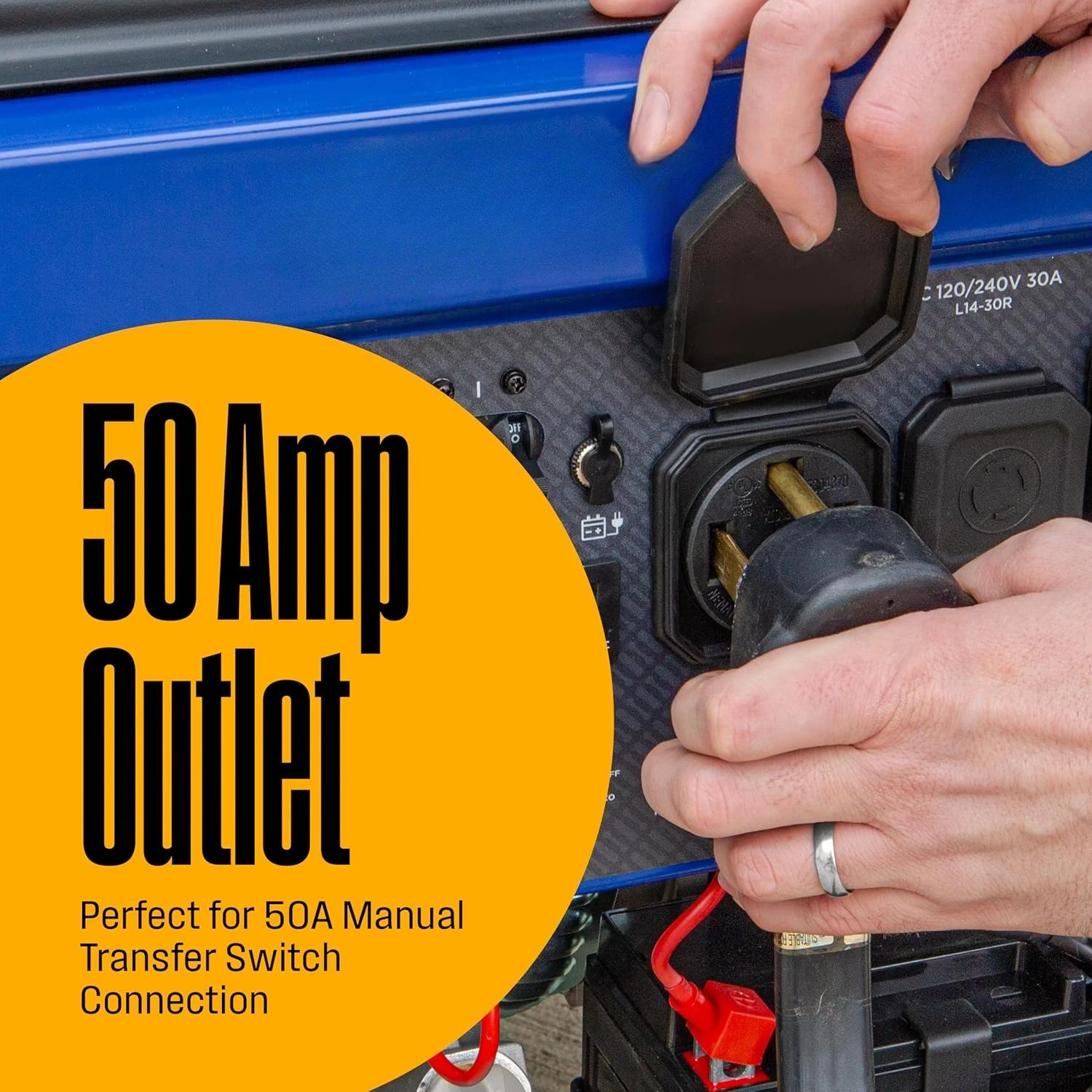 12500 Peak Watt Dual Fuel Home Backup Portable Generator, Remote Electric Start, Transfer Switch Ready, Gas and Propane Powered