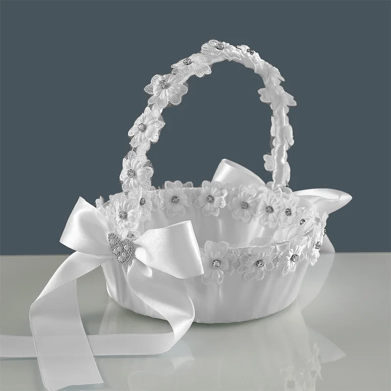 

Beautiful wedding flower basket, Western-style wedding flower girl basket, handle flower basket, festival basket, suitable for w