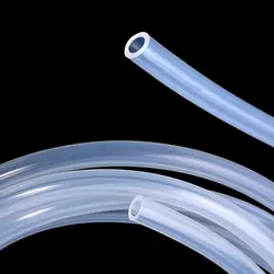 Manguera de goma de silicona transparente de grado alimenticio, tubo Flexible de silicona no tóxico, 1M, ID 2, 3, 4, 5, 6, 7, 8, 9, 10mm