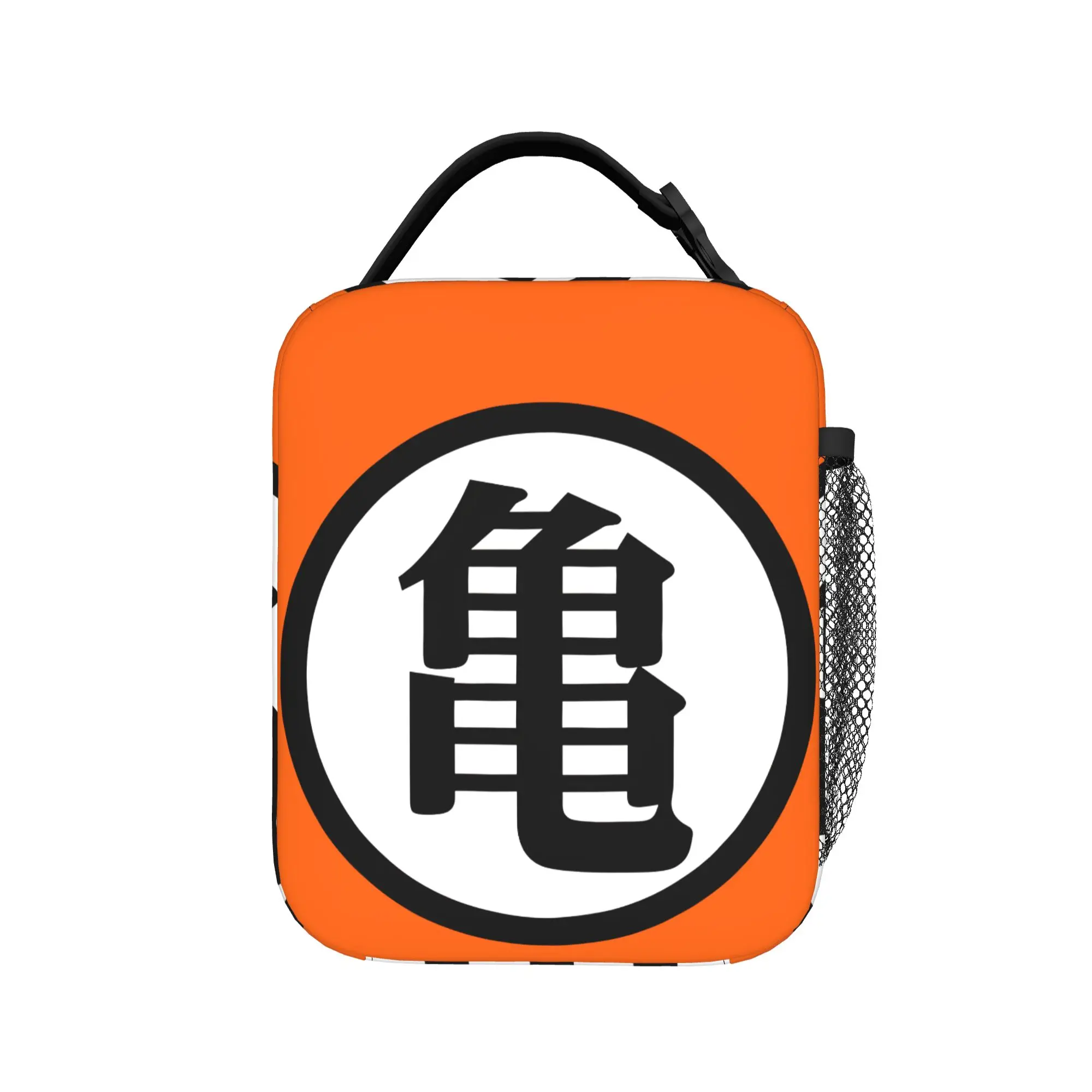DBZ Kanji Lunch Bag Comic  School Lunch Box For Men  Cute Print Thermal Tote Handbags Waterproof Portable Zipper Cooler Bag