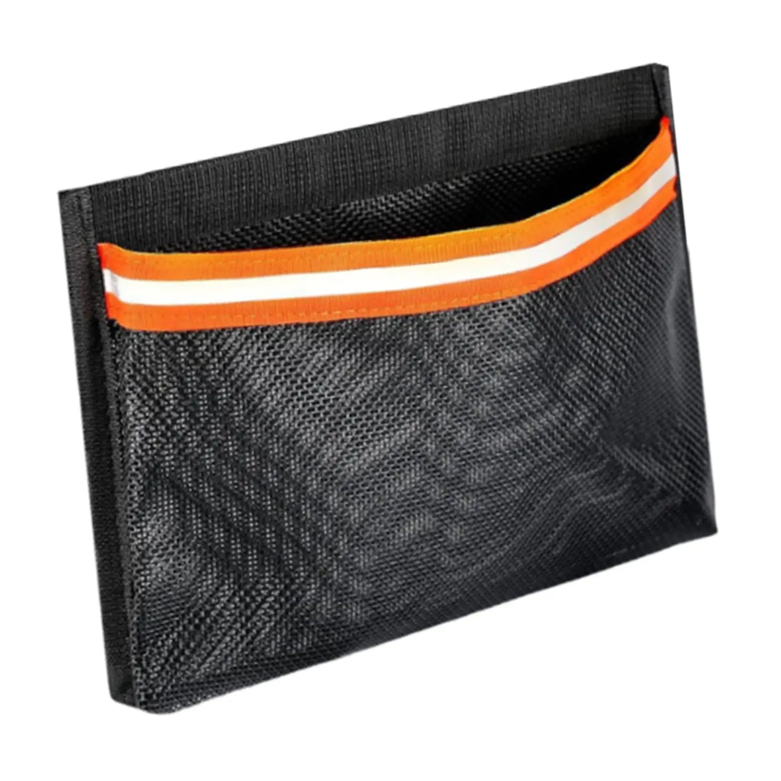 Boat Storage Mesh Bag Marine Storage Bag PVC Self Sticky Organizer with Reflective Strip for Tools Gloves Easy to Install