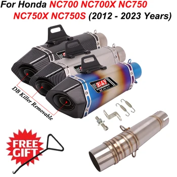 Motorcycle Yoshimura Exhaust Muffler Middle Link Pipe Carbon DB Killer For Honda NC700 NC700 NC750 2012-2023