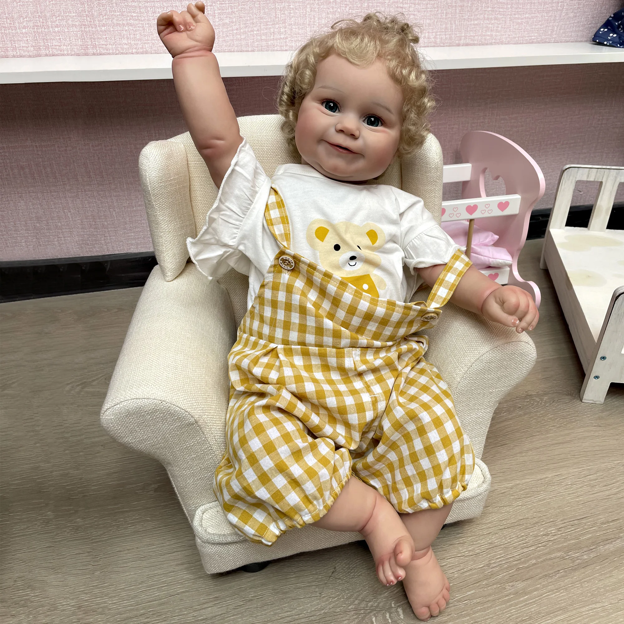 

24 Inch Maddie Reborn Girl Handmade Lifelike Newborn Baby Painted Bebe Lovely AWEEDOLL Bonecas Infantil Meninas