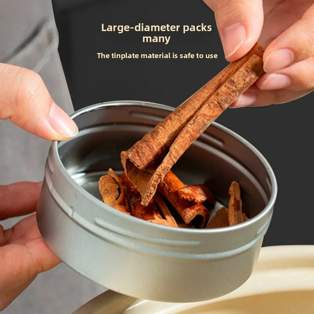 

New Iron Magnetic Spice Jars with Stickers Wall-mounted Sealed Barbecue Storage Box Sealed Powder Box Kitchen Use