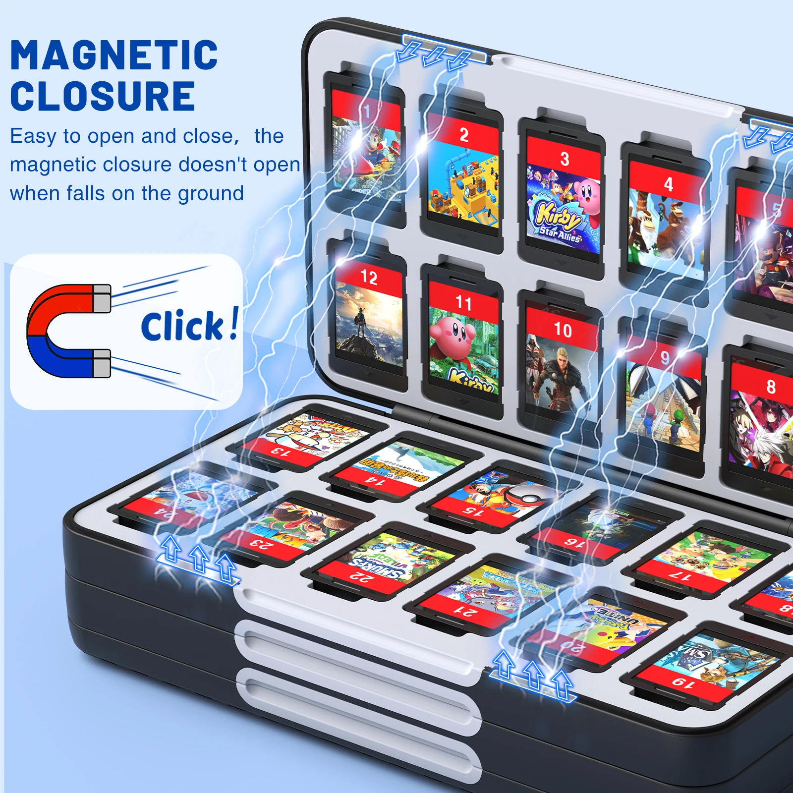 Защитный чехол для игровых карт Nintendo Switch OLED/NS/Lite 72/48/24 в 1