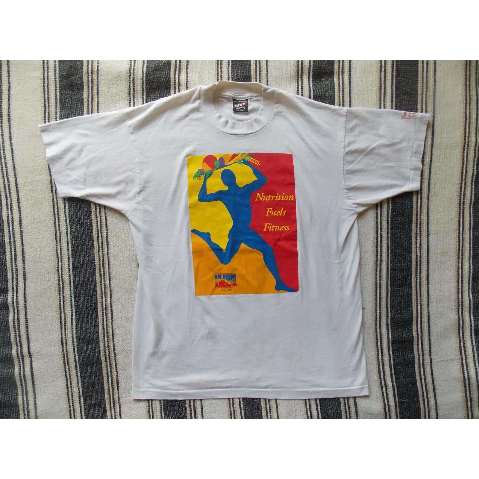 Medium 1993 Healthy American T Shirt vintage Washed designer clothes Soft Stretched Top For Everyday Wear streetwear