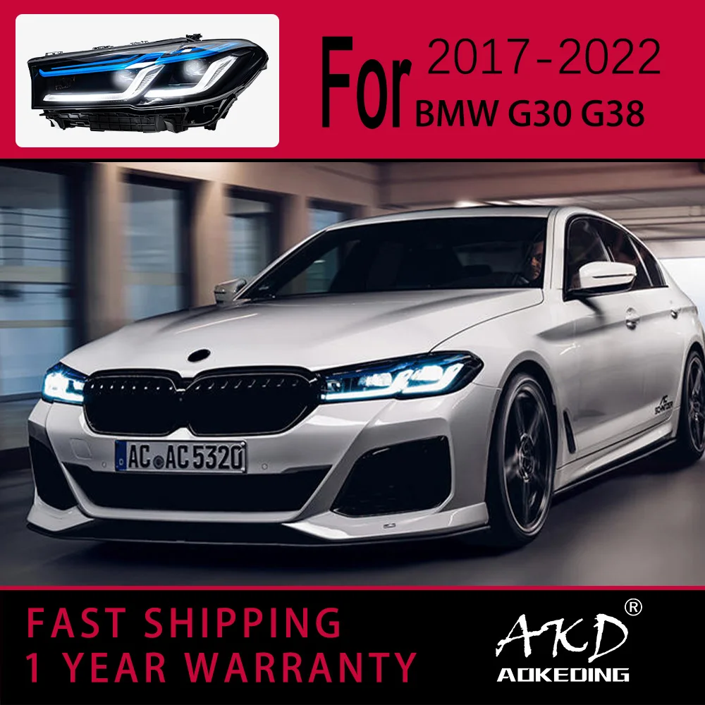 

Автомобильные фары для BMW G30 G38 F90 525I 530I, светодиодные фары 2018-2022 M5, фары Drl, линзы проектора, автомобильные аксессуары