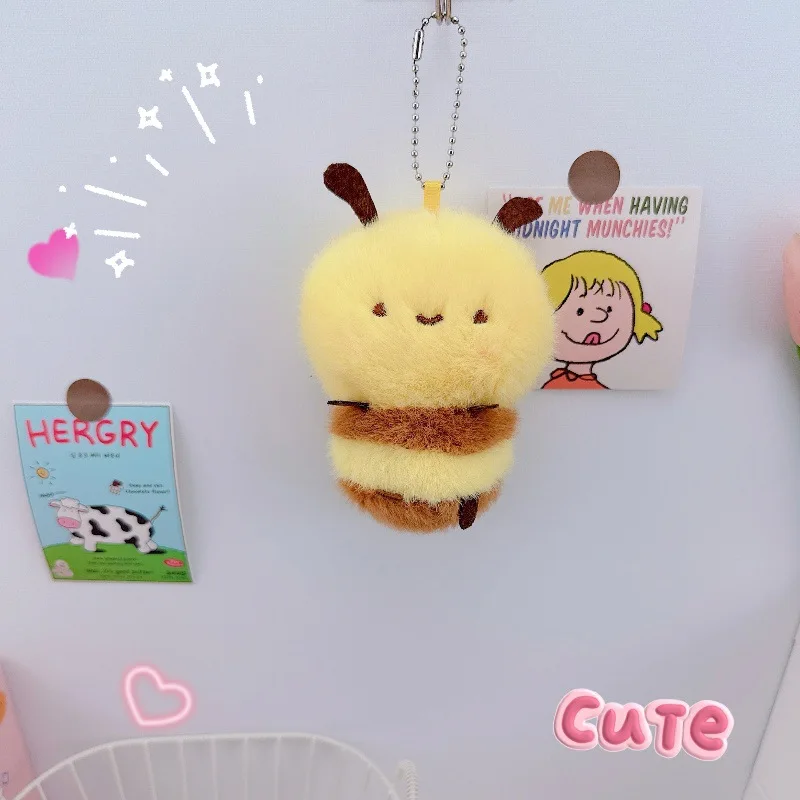 Schattige bijenpop hanger knuffels dier sleutelhanger auto tas hangende decoratie creatieve rugzak sleutelhanger accessoires kinderspeelgoed