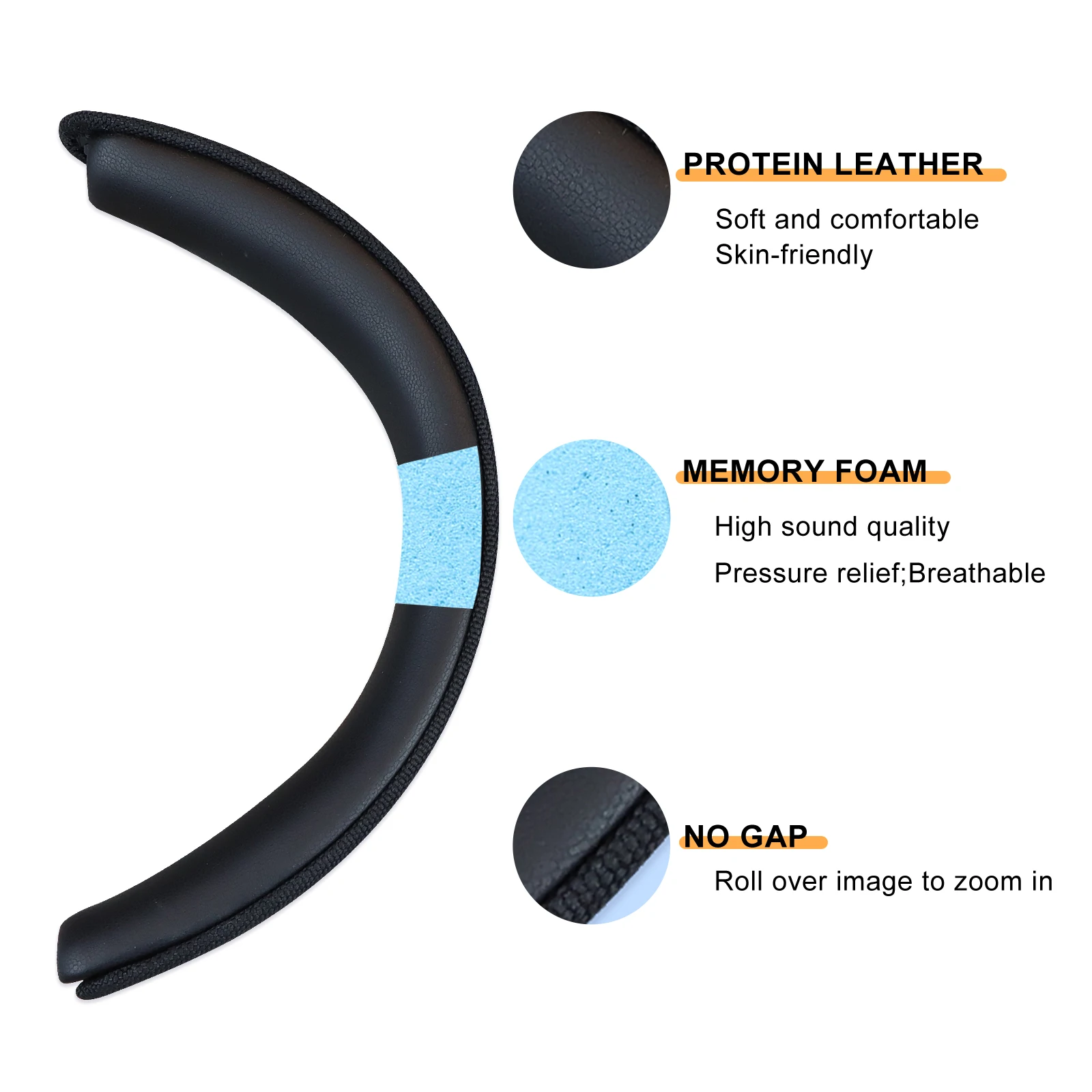 Correas de repuesto para diademas para auriculares Bowers & Wilkins PX8/PX7 s2/PX7 s2e (no se ajusta a PX7)