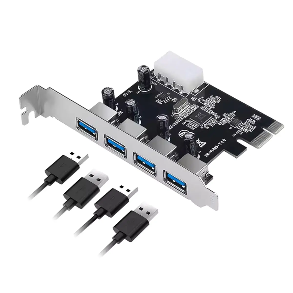 A14M 4 Port USB 3.0 PCI-E Expansion Card PCI Express PCIe USB 3.0 HUB Adapter 4-Port USB 3.0 Controller USB 3 0 PCIe Express