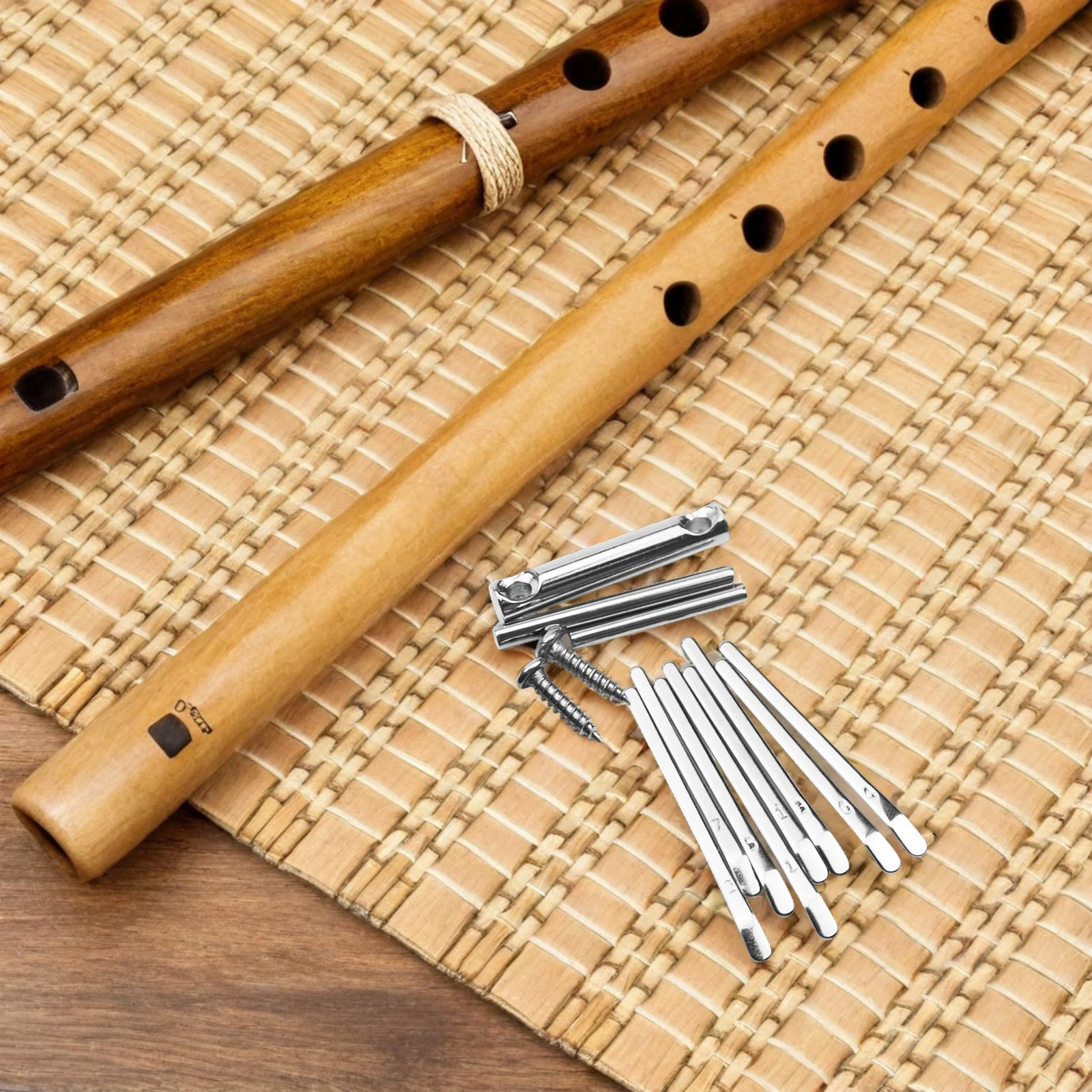 2 conjuntos de piano portátil com 8 teclas, faça você mesmo, kalimba, design de madeira inacabada, uso suave e seguro, ideal para acampamento ao ar livre, viagens, iniciantes