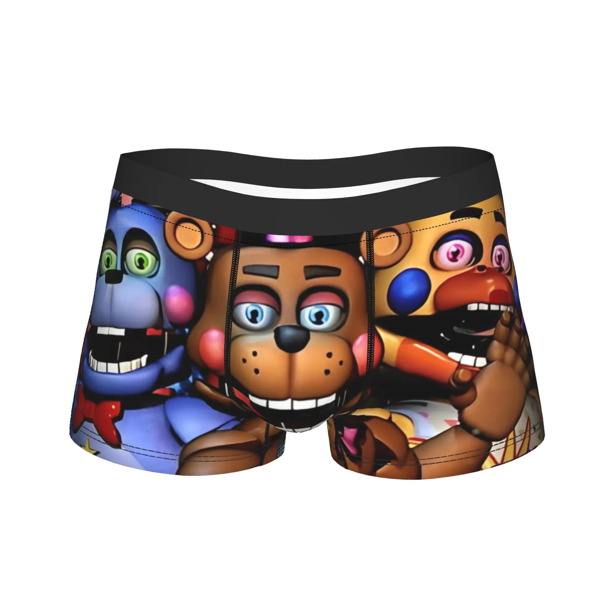 

Men FNAF Horror Game Boxer Briefs Shorts Panties Mid Waist Underwear Movie Male Fashion S-XXL Underpants