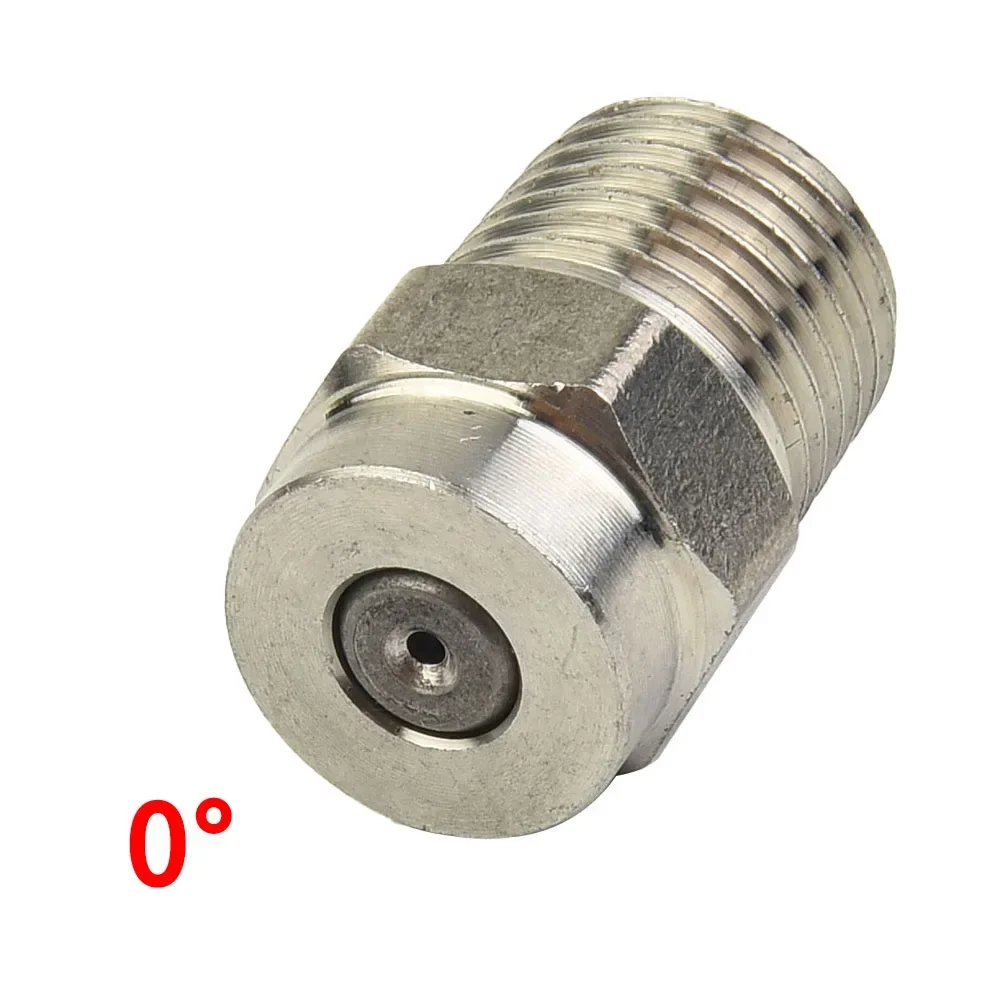 Thread Spray Nozzle Silver Spiral Nozzle Pressure Washer Spray Angle 0°/15/25°/40° Stainless Steel Thread Spray