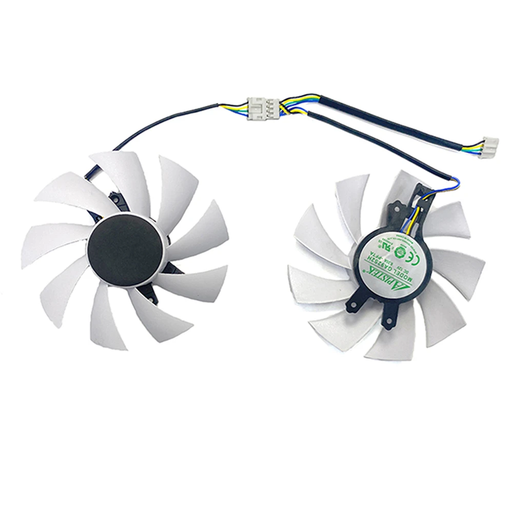 For ZOTAC GTX1660 SUPER Destroyer HY/HB Graphics Card One Pair of White Cooling Fans