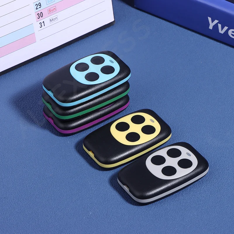 

New433Mhz 4 Keys Colorful Garage Remote Control RF Wireless Copy Code Remote Electric Command Cloning Garage Door Auto Keychain