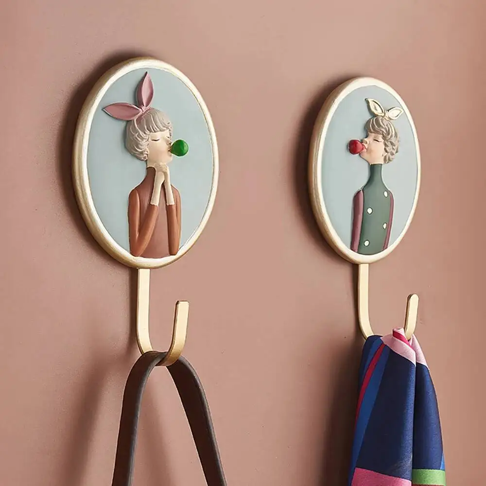 3D Figure Wall Decoration Room Decoration Accessories Cute Home Decoration Gift bathroom accessories coat hook