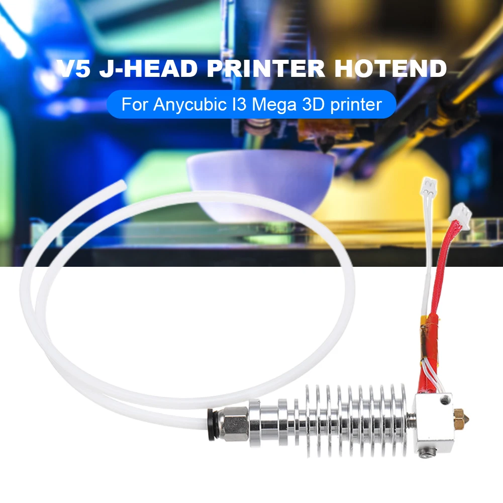 หัวพิมพ์แบบ J-head รุ่น V5 ขนาด 0.4 มม. สำหรับเครื่องพิมพ์ 3 มิติระยะไกล พร้อมฮีทซิงค์และหัวอัดรีด สำหรับ Anycubic I3 Mega