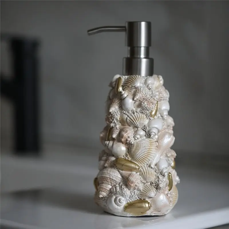 FLYY-Seashells Seifenspender Seifenspender im Muscheldesign Seifenpumpflaschen mit rostfreier Edelstahlpumpe – Detail 8