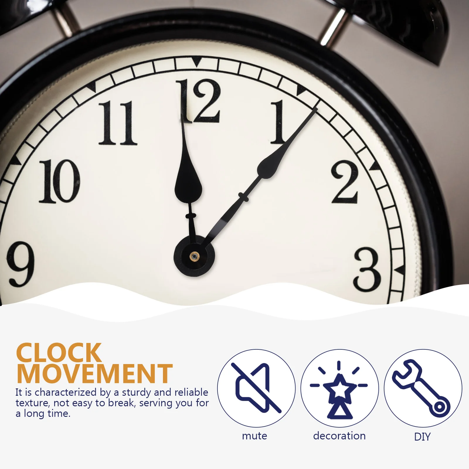 

1 set 1 Set Mechanism Replacement Diy Wall Movement Kit For Mute Clocks Repair Decorative Clock Kit Clock Accessories