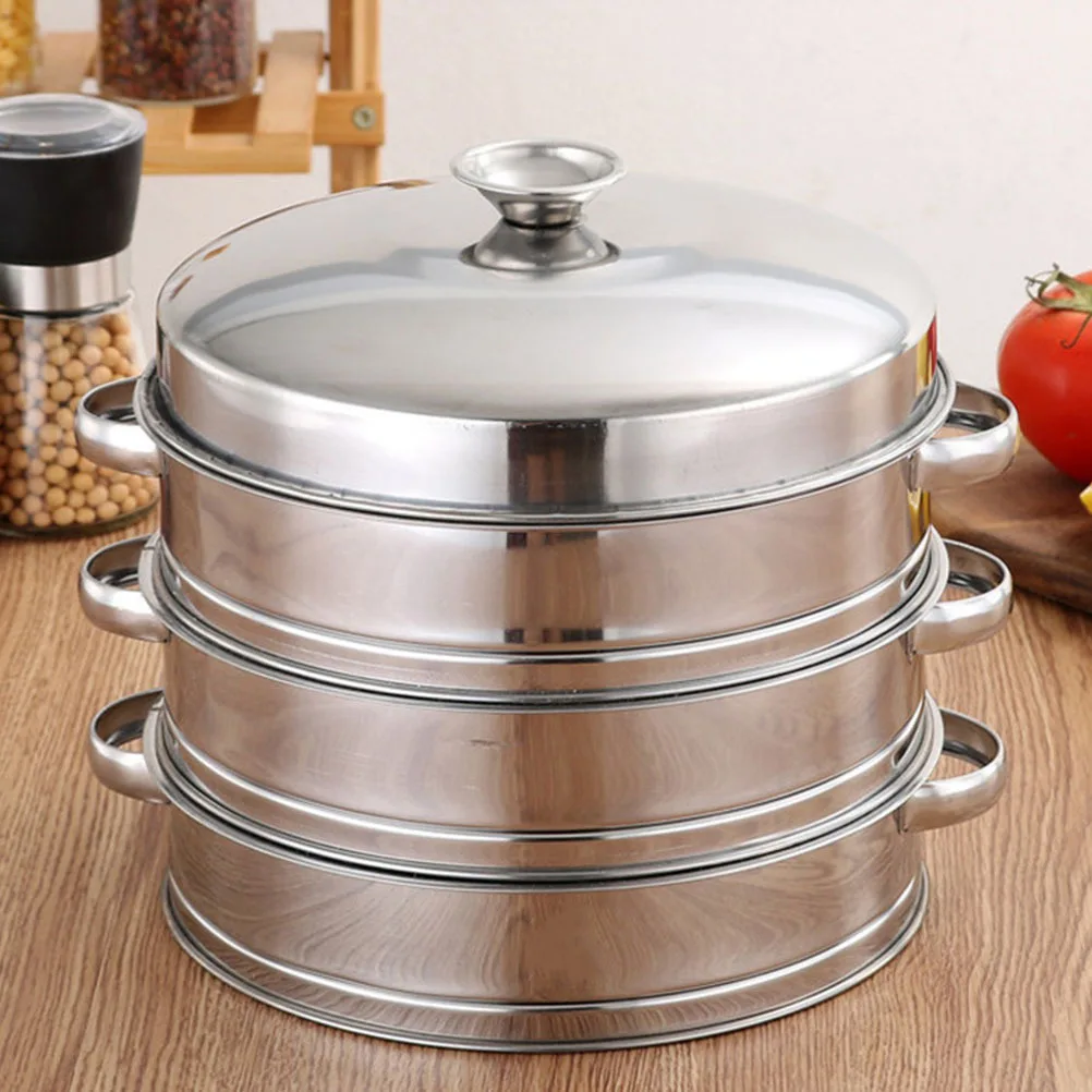 

1 комплект из нержавеющей стали, корзина для еды на пару, кухонная пароварка премиум-класса, многофункциональная посуда для булочек, пельменей, домашнего ресторана