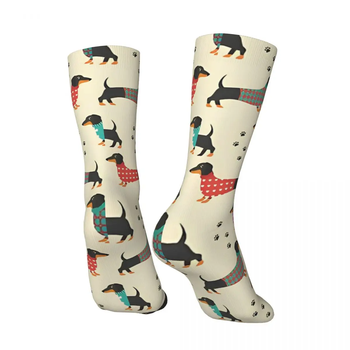 Dachshund Stockings Dackel Graphic Gothic Socks Winter Anti Slip Socks Men's Outdoor Warm Soft Socks