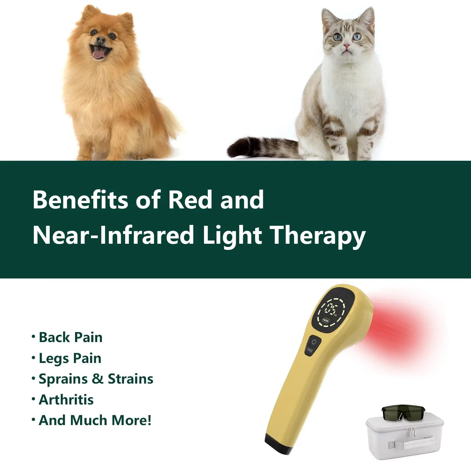 PUPCA เย็น Laser Therapy Vet อุปกรณ์สัตว์เลี้ยง650nm 808nm บรรเทาความเจ็บปวดไม่สบายสัตว์เลี้ยงหลอดไฟบ้าน Therapy สำหรับสุนัขและแมว