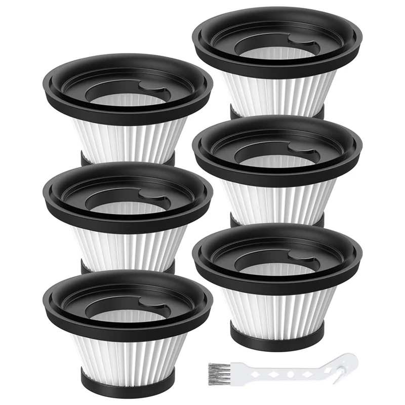 BAAM-مرشحات مكنسة بديلة قابلة للغسل وإعادة الاستخدام مكونة من 6 قطع للمكنسة الكهربائية ذات القوة الحصانية